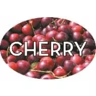 1-1-4-x-2-oval-cherry-bakery-label-roll-500 1 1/4" x 2" Oval Cherry Bakery Label - Roll of 500