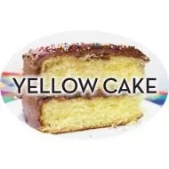 1-1-4-x-2-oval-yellow-cake-bakery-label-roll-500 1 1/4" x 2" Oval Yellow Cake Bakery Label - Roll of 500