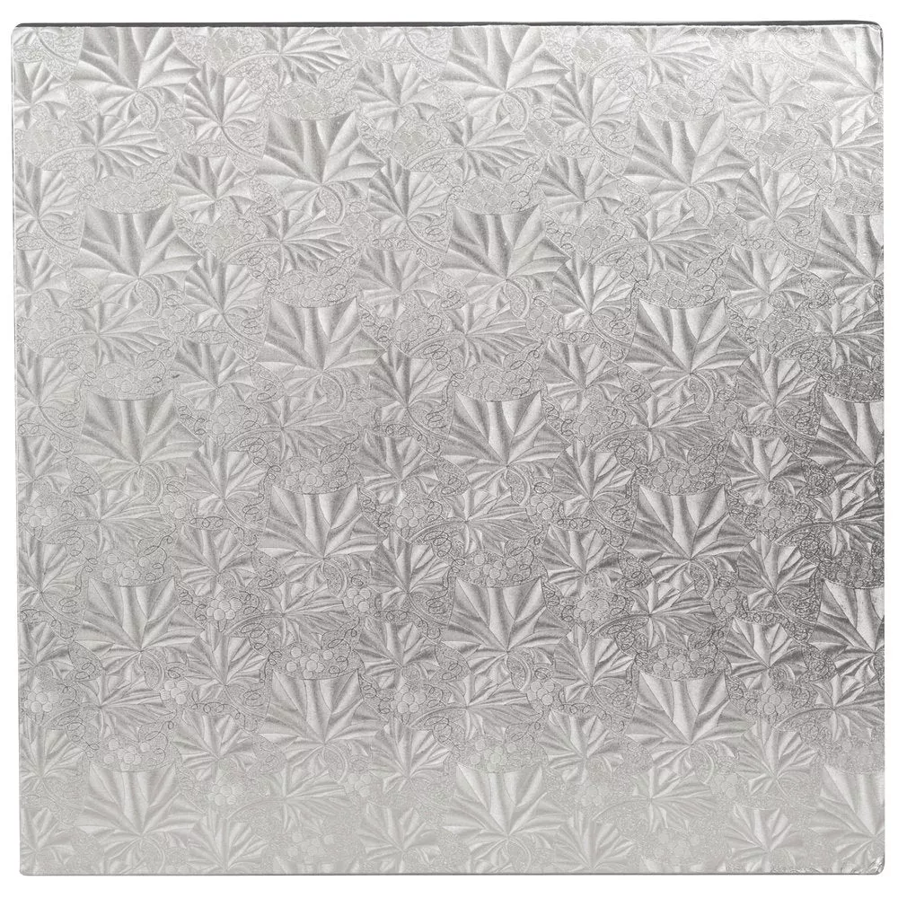 10-inch-square-silver-cake-drum 10 Inch Square, Silver Cake Drum