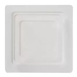 10 inch Square White Separator Plate Smooth