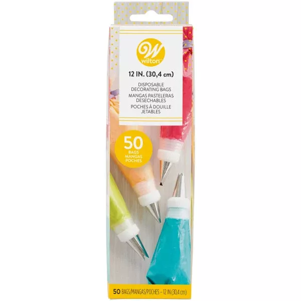 12-inch-disposable-cake-decorating-piping-bags-50-count 12-Inch Disposable Cake Decorating Piping Bags, 50-Count