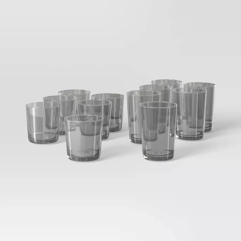12-pack-mixed-bower-tumbler-set-gray-by-threshold 12-Pack Mixed Bower Tumbler Set – Gray by Threshold