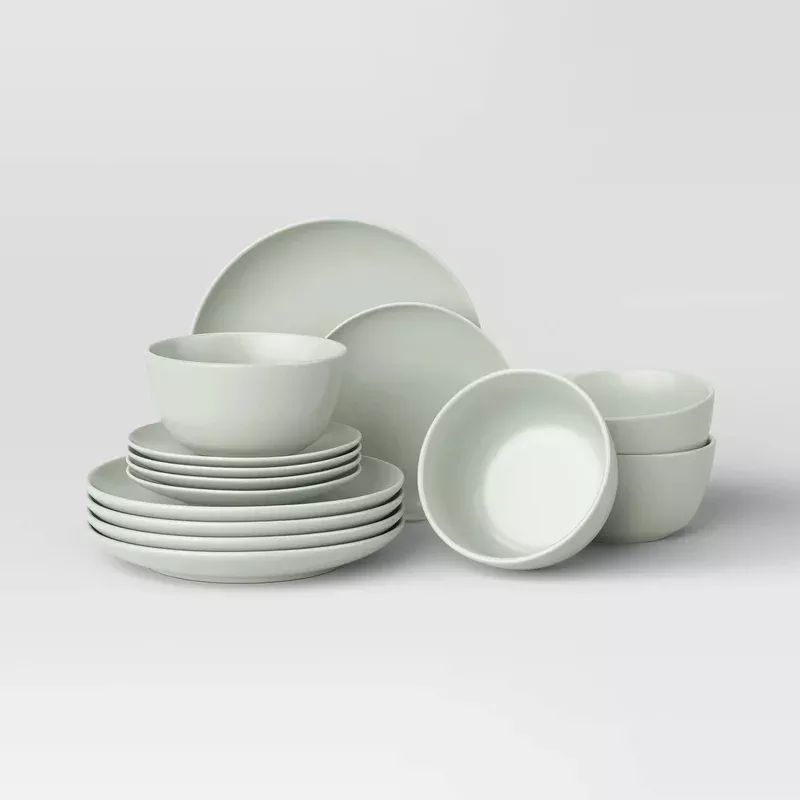 12pc-stoneware-avesta-dinnerware-set-light-green-see-description 12pc Stoneware Avesta Dinnerware Set- Light Green (See Description)