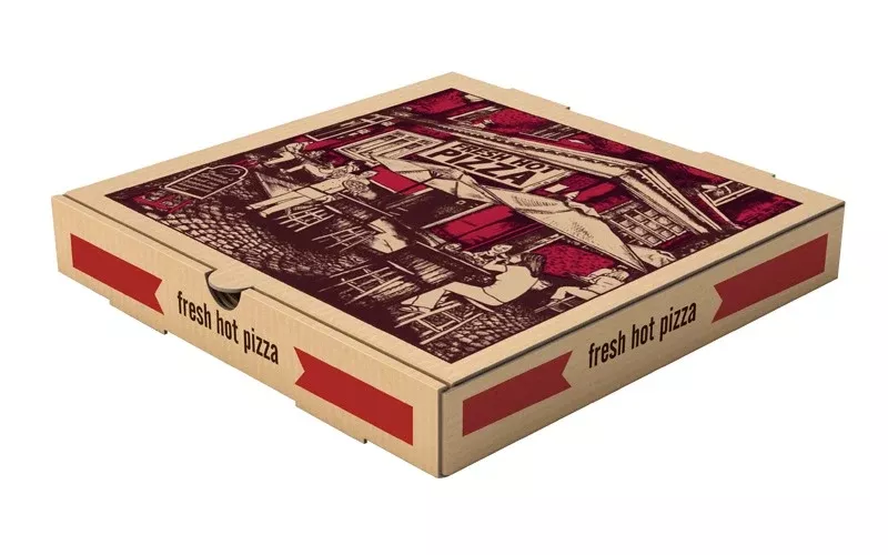 14-x-14-x-2-kraft-corrugated-pizza-box-bundle-50 14" x 14" x 2" Kraft Corrugated Pizza Box - Bundle of 50