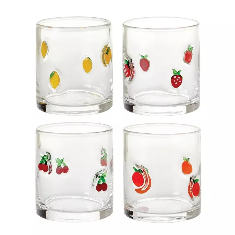 14oz-fruit-icon-drinking-glasses-set-4 14oz Fruit Icon Drinking Glasses Set of 4