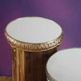 14x3.5 Round Gold Cake Stand Mirrored