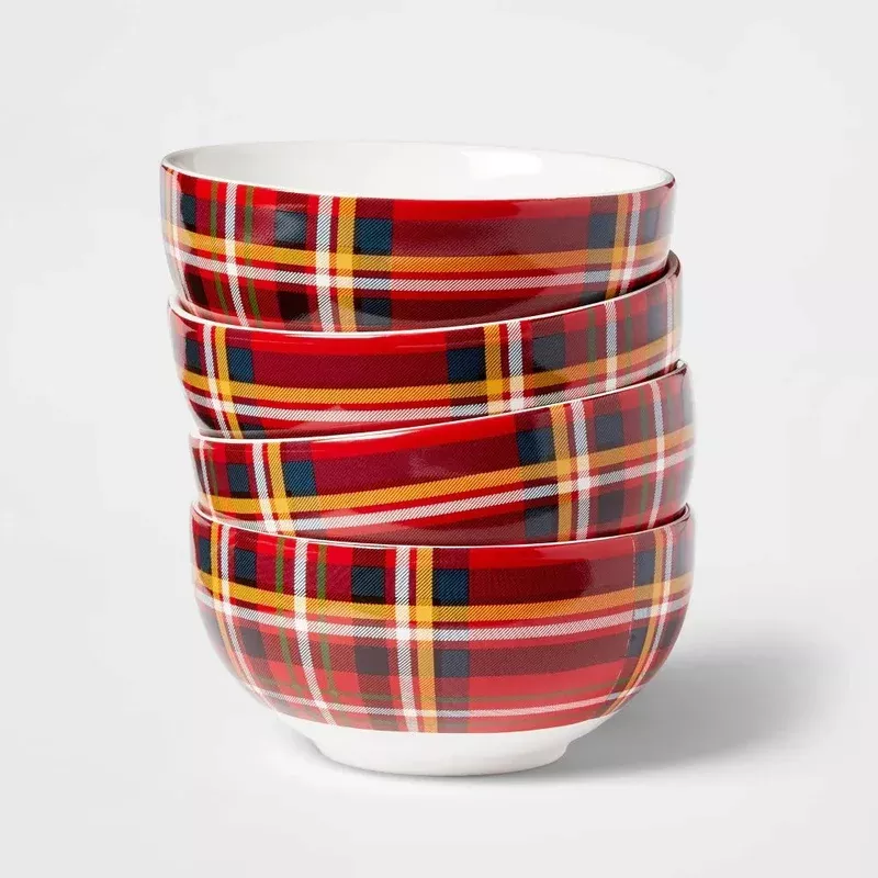16oz-4pk-porcelain-plaid-bowls 16oz 4pk Porcelain Plaid Bowls
