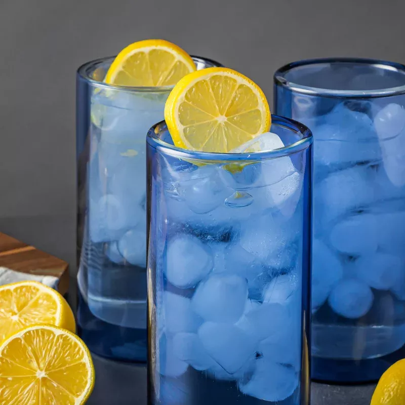 16oz-double-wall-drinking-glass-blue 16oz Double Wall Drinking Glass, Blue