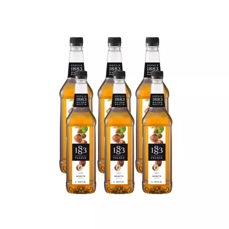 1883 Hazelnut Syrup (1L/33.8oz x 6 Bottles)