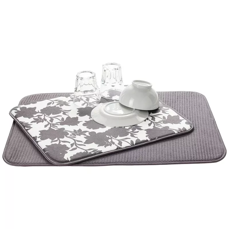 2-double-sided-drying-mats-grey-rose 2 Double Sided Drying Mats Grey Rose