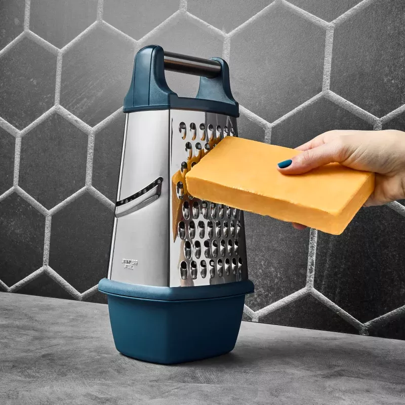2-piece-4-sided-stainless-steel-box-grater-set 2-Piece 4-Sided Stainless Steel Box Grater Set