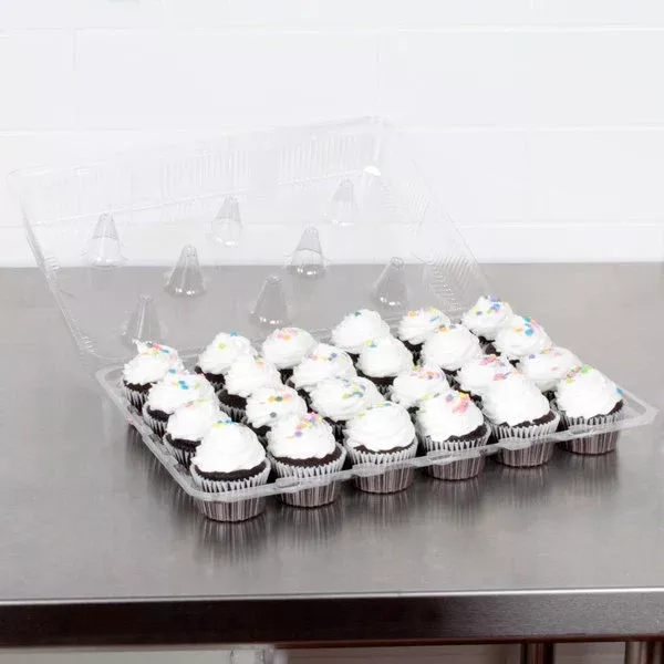 24-count-standard-sizeplastic-cupcake-container-clamshell 24 Count, Standard SizePlastic Cupcake Container (Clamshell)
