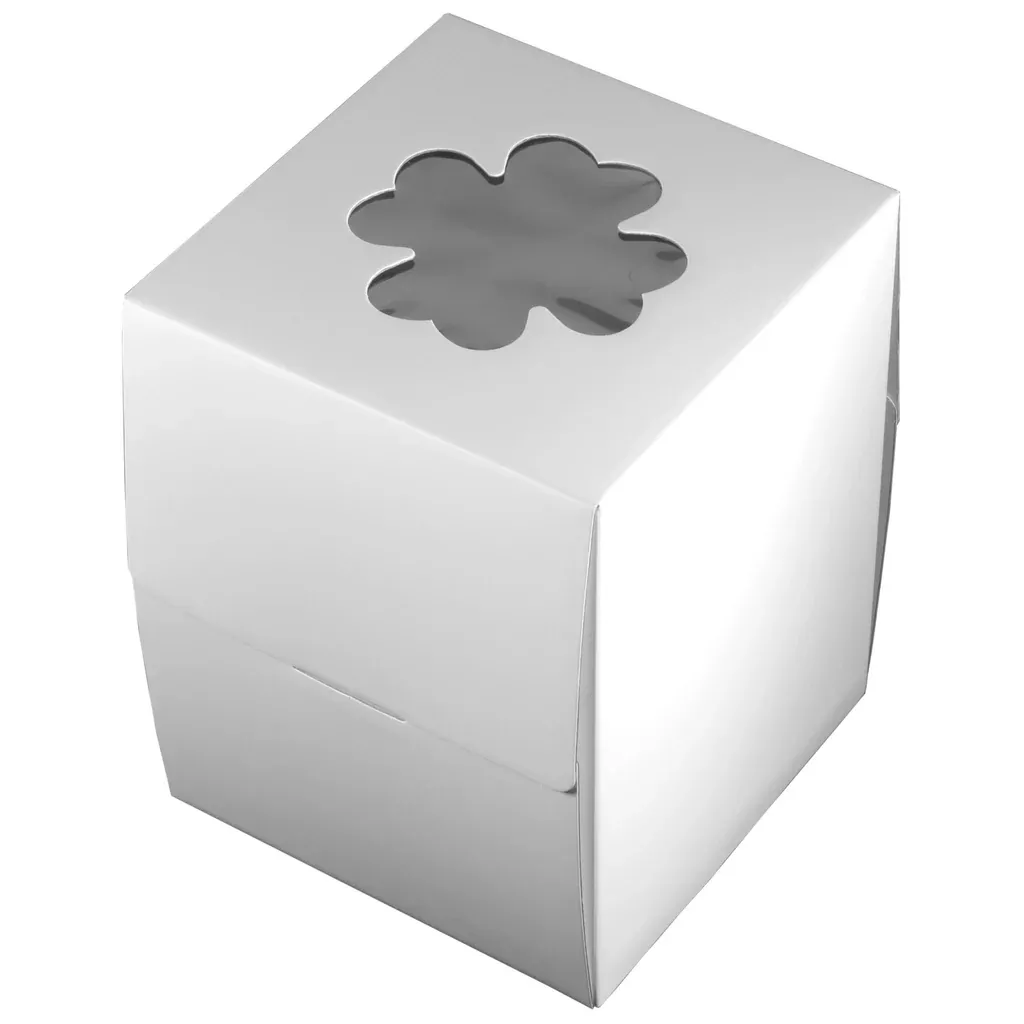 240mm-9-white-3-tier-cake-box-with-window 240mm (9½") White 3-tier Cake Box with window