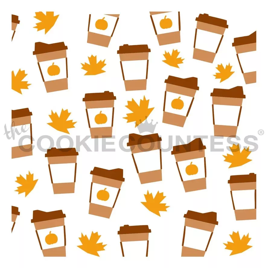 3 Piece Latte Cup Stencil Set