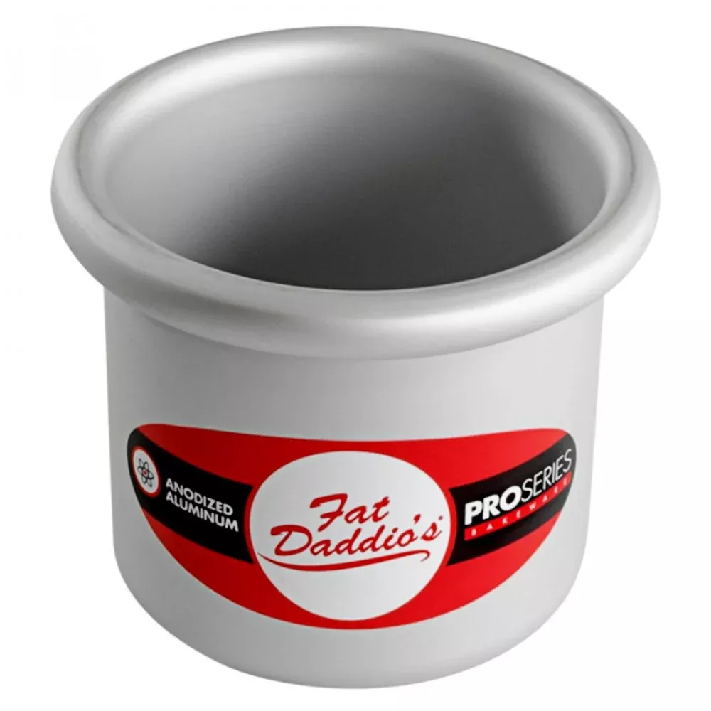 3x3 Inch, Fat Daddio's Anodized Aluminum Round Cake Pan