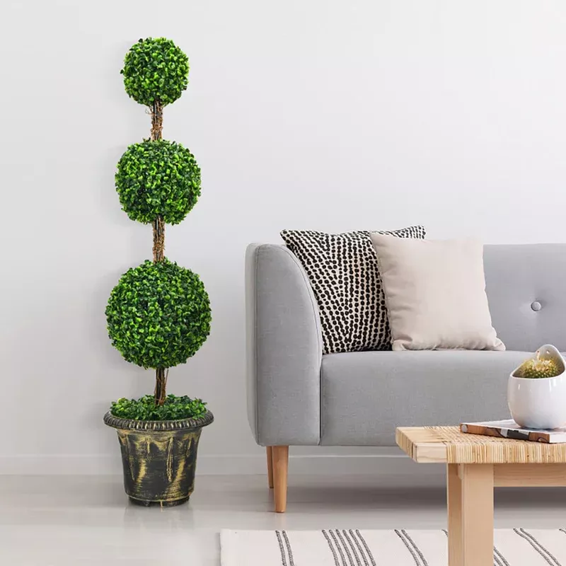 4-artificial-topiary-triple-ball-tree 4′ Artificial Topiary Triple Ball Tree