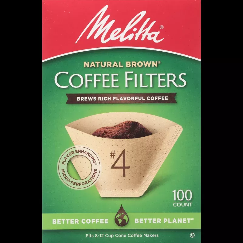 4-cone-filter-paper-natural-brown-100-count #4 Cone Filter Paper Natural Brown – 100 Count