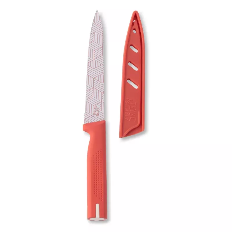 5-utility-knife-with-protective-sheath-coral 5″ Utility Knife with Protective Sheath, Coral