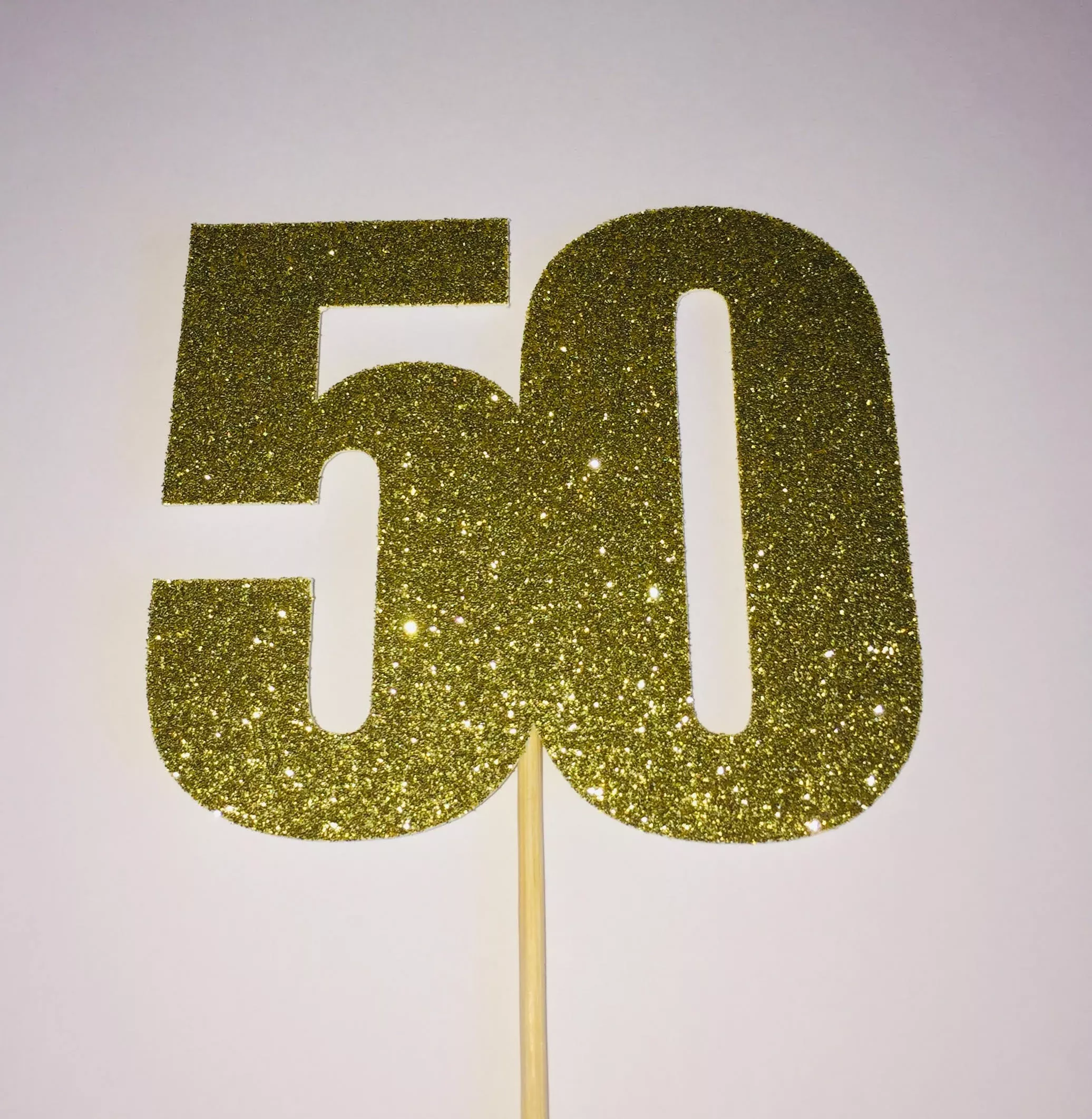50-gold-glitter-cake-topper 50 Gold Glitter Cake Topper