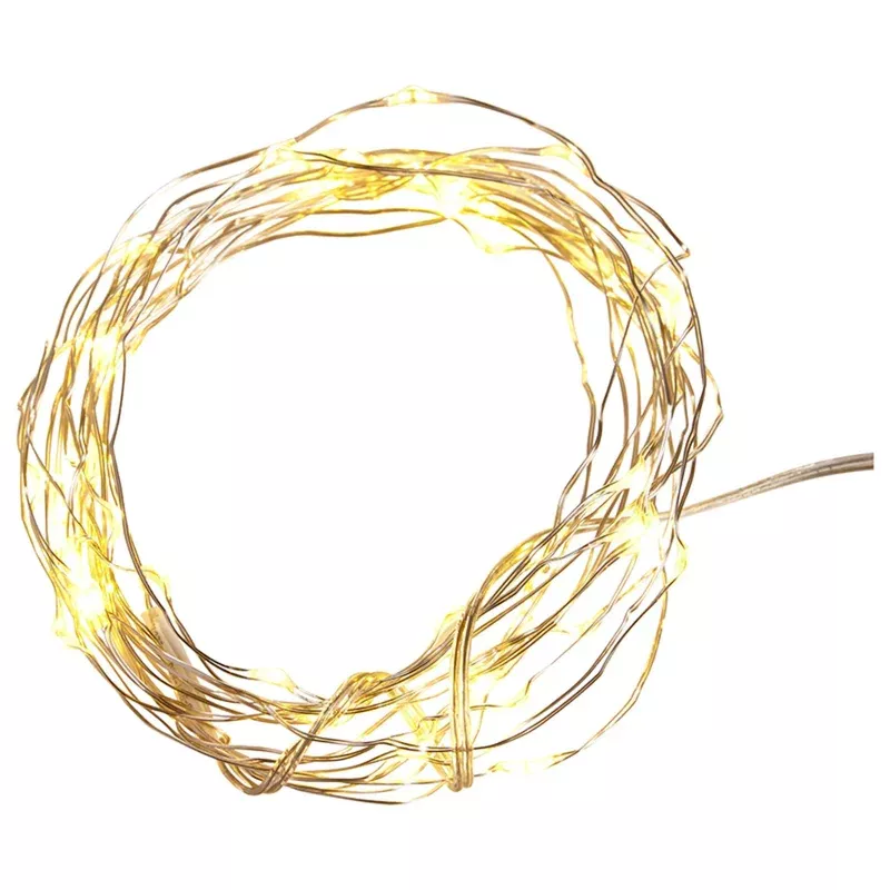 5m LED Battery Operated Light Wire – 50 Lights