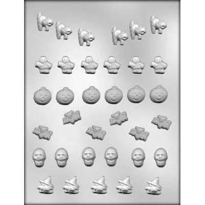 75-inch-halloween-assortment-chocolate-mold .75 Inch, Halloween Assortment Chocolate Mold