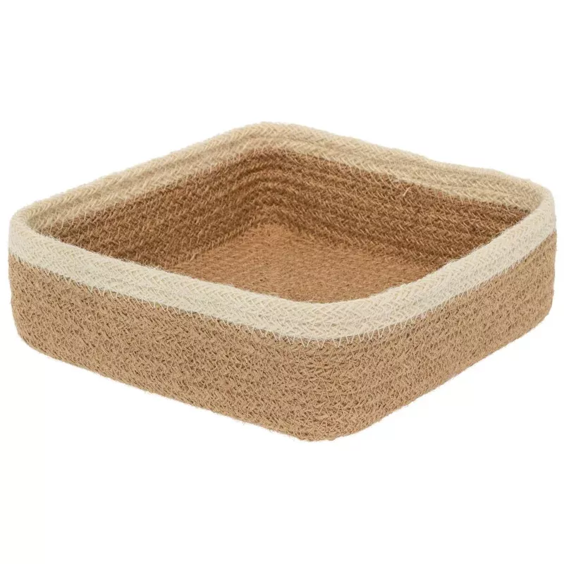 8″ Natural Jute Lunch Napkin Caddy