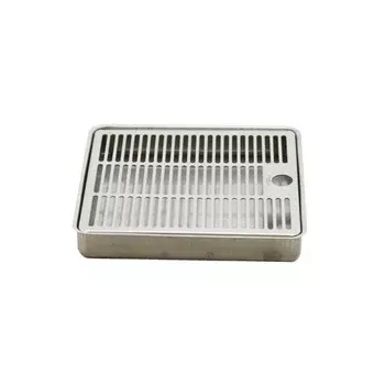 8-x-7-recessed-over-counter-drip-tray-brushed-stainless-without-drain 8″ x 7″ Recessed / Over Counter Drip Tray – Brushed Stainless – Without Drain