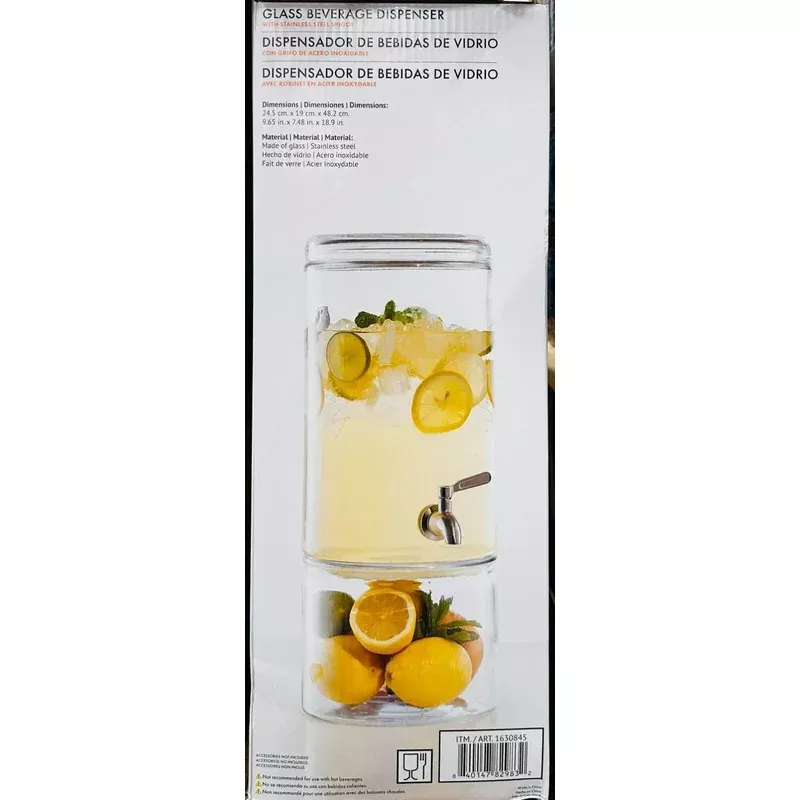 8L Beverage Glass Dispenser
