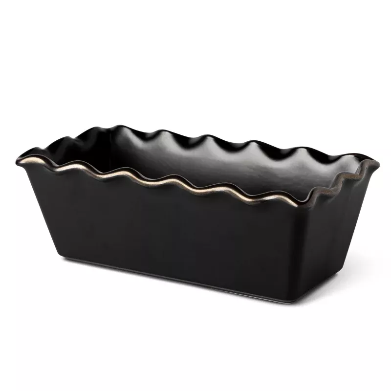 9″ ceramic loaf dish, black