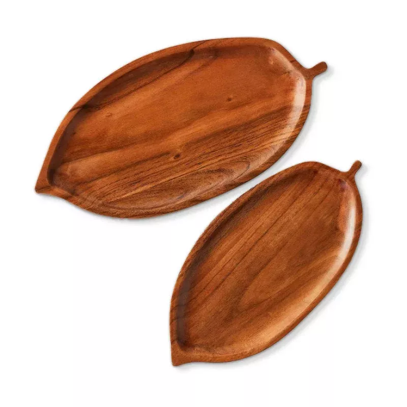 acacia-leaf-platter-s-2-natural Acacia Leaf Platter S/2 Natural