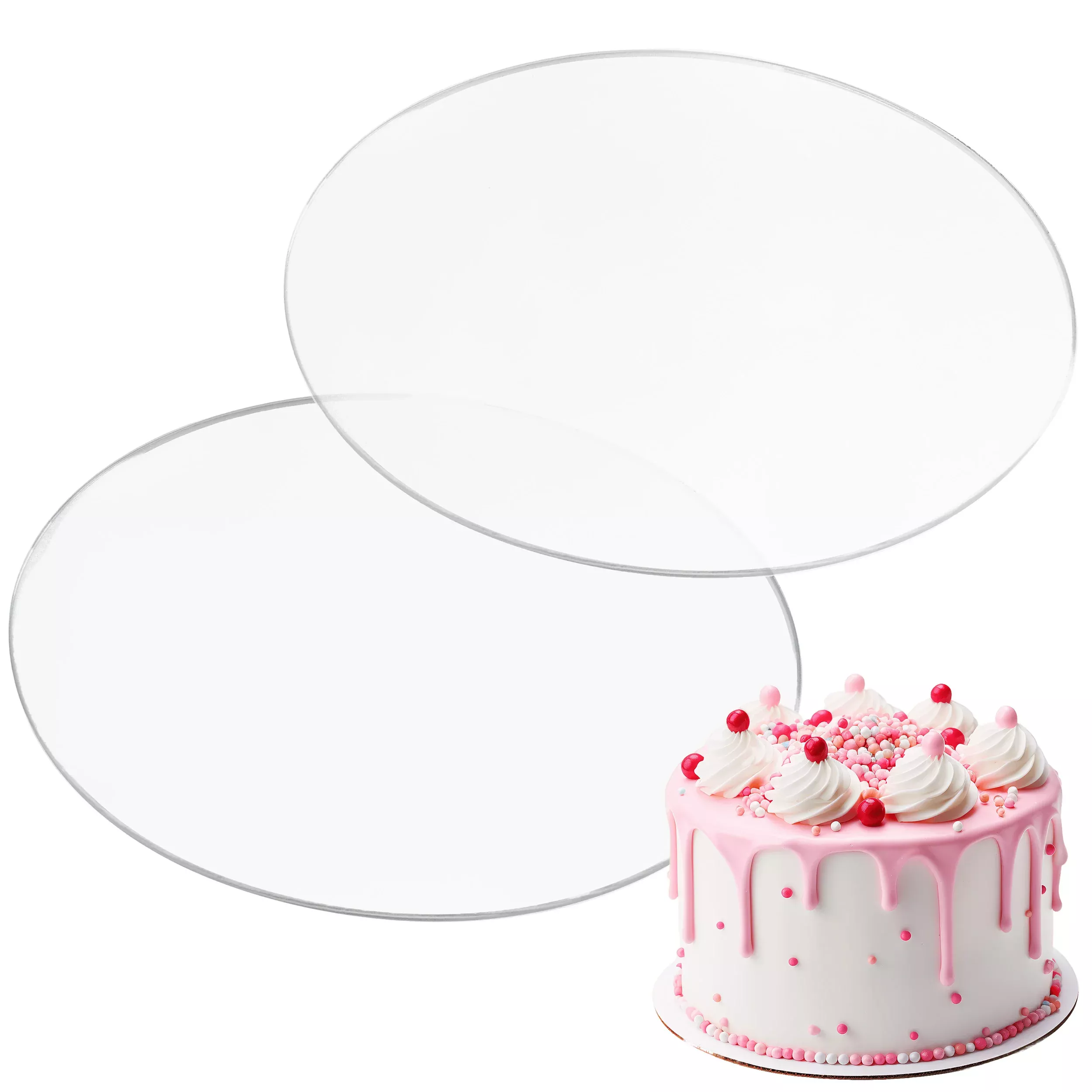 acrylic-cake-disc-round-acrylic-disc-set-2pk-cake-disk Acrylic Cake Disc - Round Acrylic Disc Set, 2pk Cake Disk