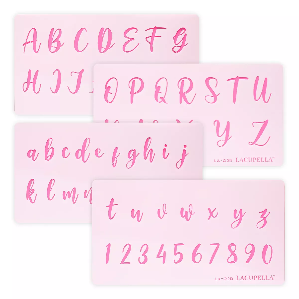 Acrylic Caligraphy Stencils - Letters & Numbers