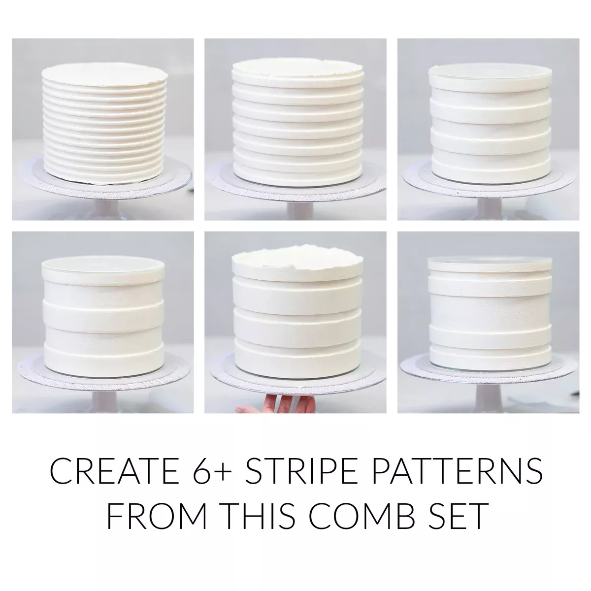 Acrylic Icing Buttercream Comb - Set of 3 (Set C)