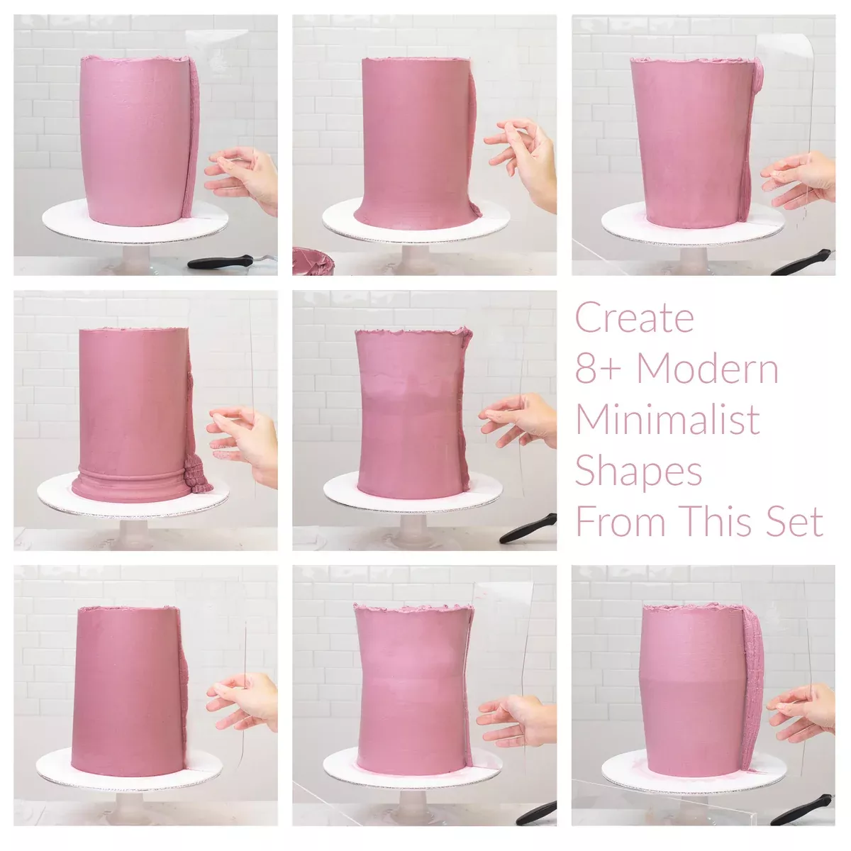 Acrylic Icing Buttercream Comb - Set of 3 (Set D)