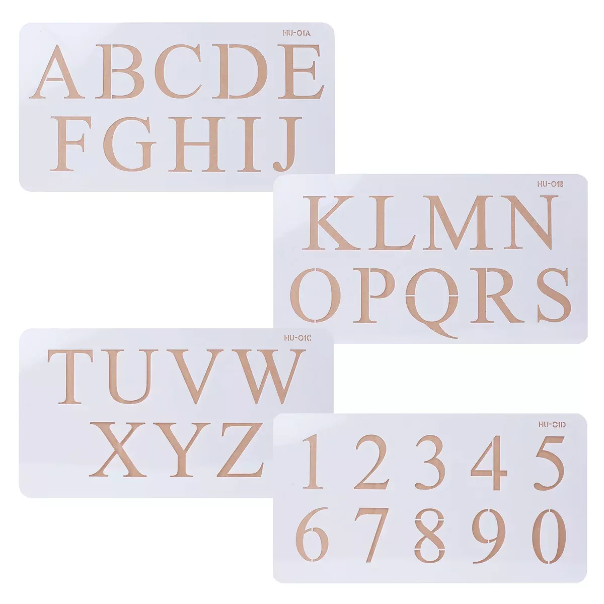 Acrylic Stencils - Letters & Numbers