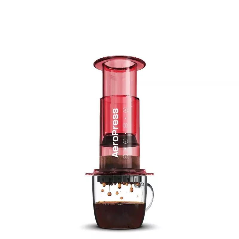 AeroPress Clear Coffee Maker – Red
