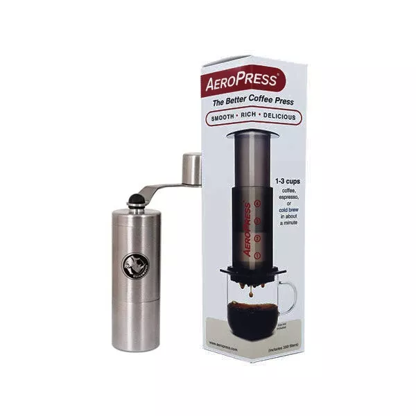 aeropress-coffee-maker-rhinowares-compact-grinder AeroPress Coffee Maker & Rhinowares Compact Grinder