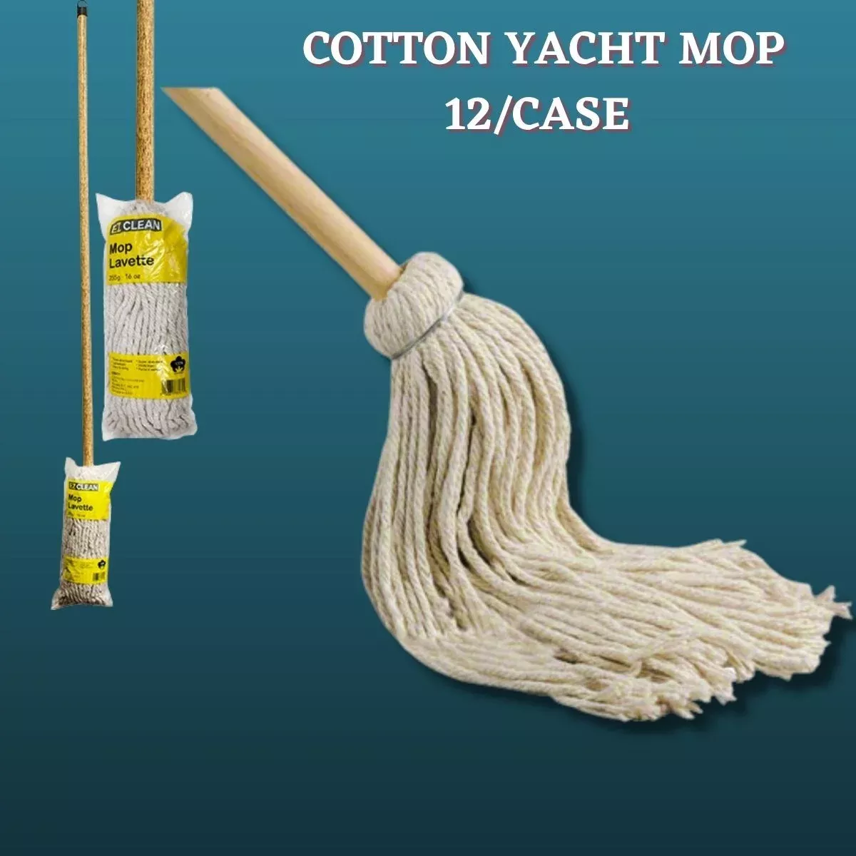 afs-12-mop-w-wood-handle-pack-12 AFS - (#12) Mop w/ Wood Handle - Pack of 12