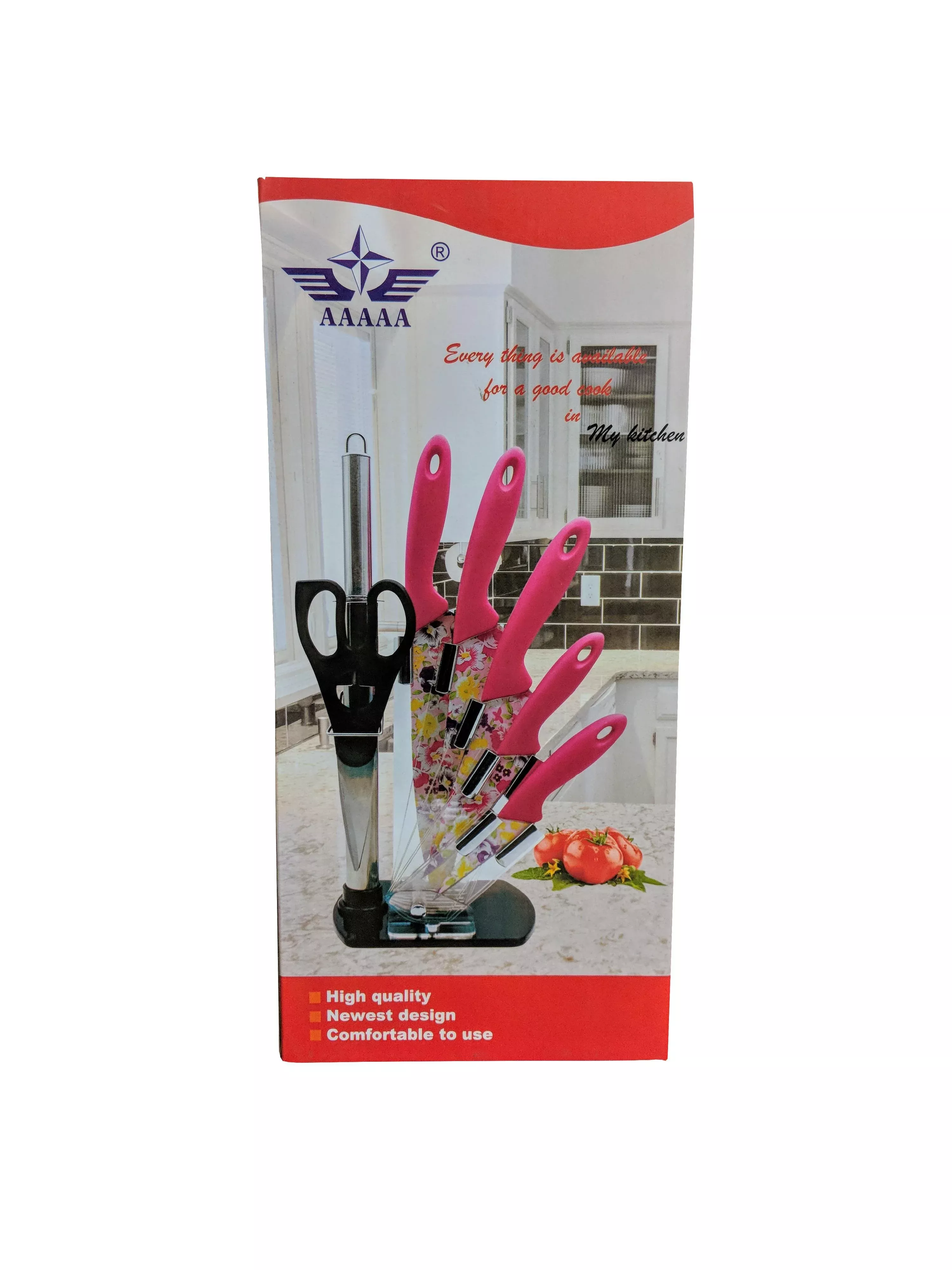 AFS - Knife Holder Kit w/Scissors 5 Knives and a Sharpener