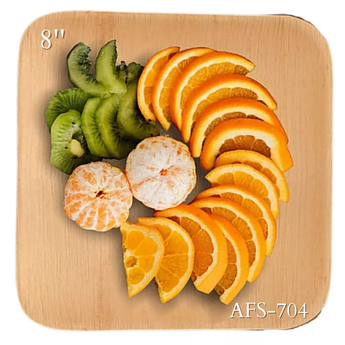 AFS - Palm Leaf Plate 8"x 8", 10 Pack - Case of 40