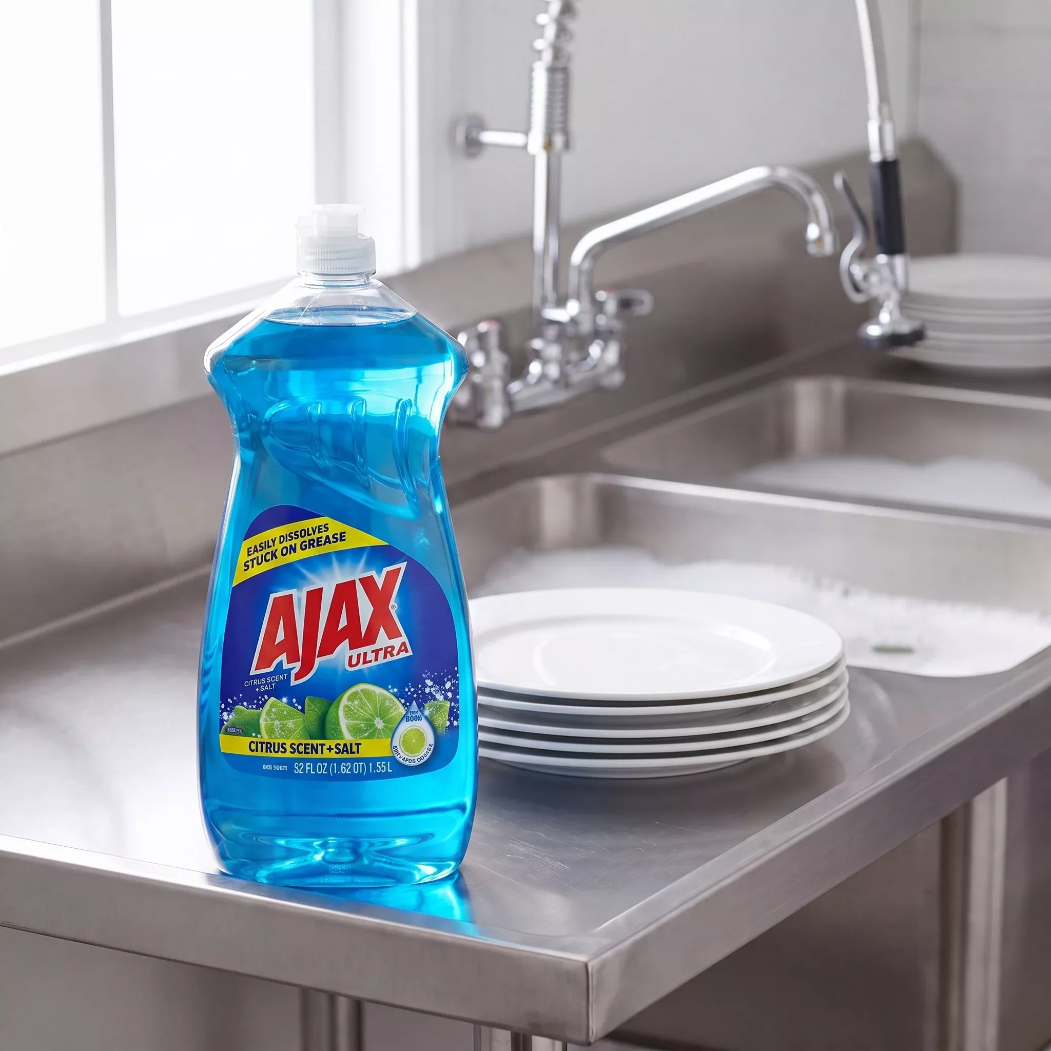 Ajax Dish Liquid 52oz Citrus Scent + Salt - Case of 6