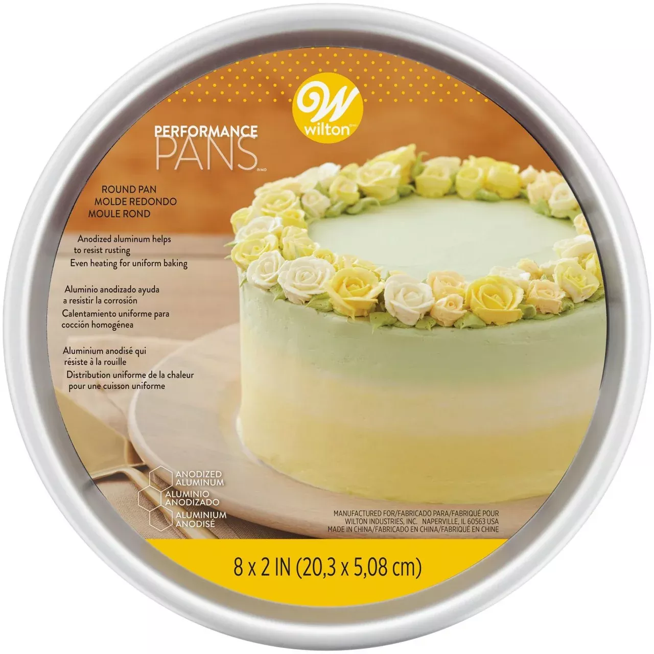 aluminum-bakeware-round-cake-pan-8x2-inch-wilton Aluminum Bakeware Round Cake Pan 8x2 Inch, Wilton