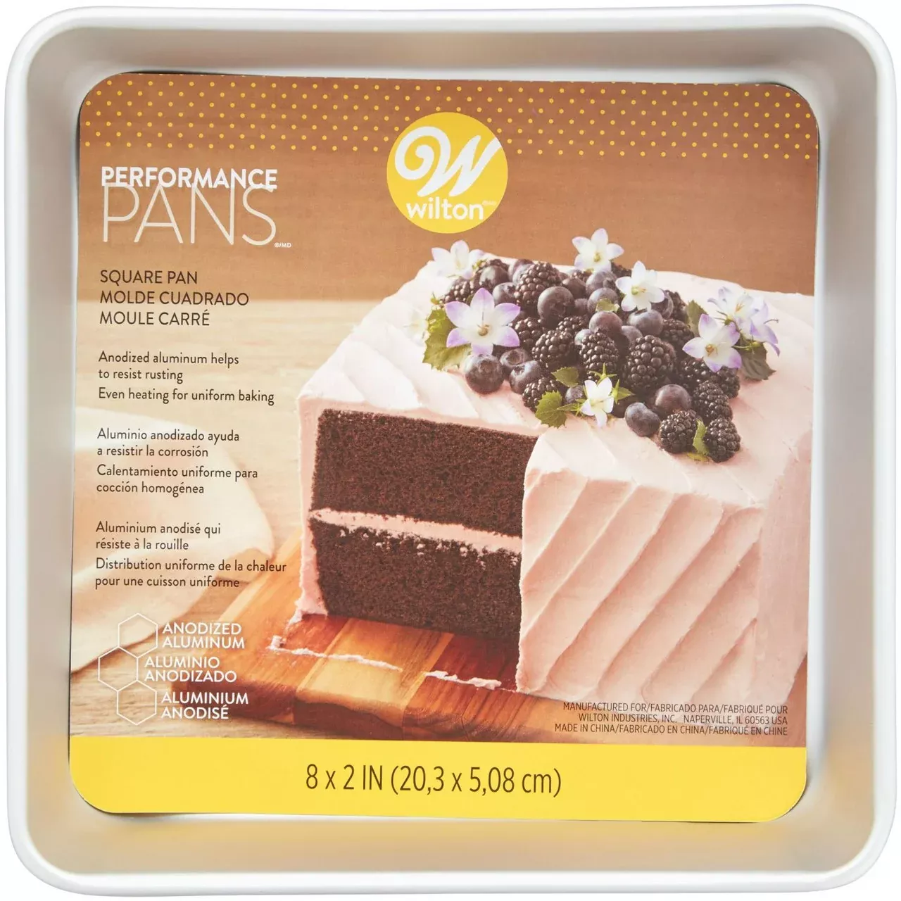 aluminum-bakeware-square-cake-pan-8x2-inch Aluminum Bakeware Square Cake Pan 8x2 Inch