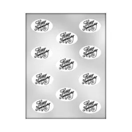 anniversary-oval-chocolate-mold Anniversary Oval Chocolate Mold