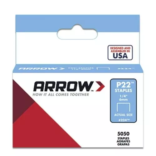 arrow-fastener-224-staples-p22-stapler-1-4-6mm Arrow Fastener 224 - Staples for P22 Stapler, 1/4" 6mm