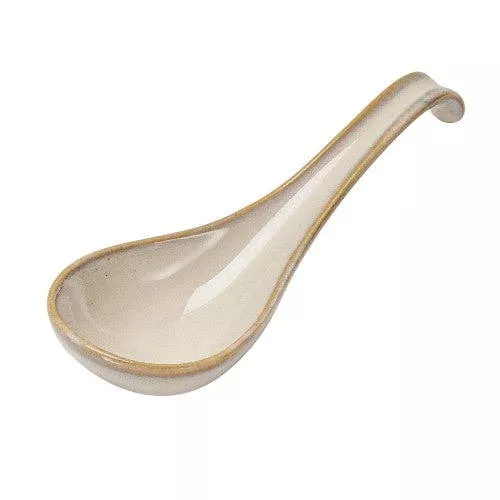 ASIAN PORCELAIN SOUP SPOON IVORY