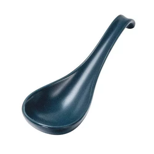 ASIAN PORCELAIN SOUP SPOON NAVY