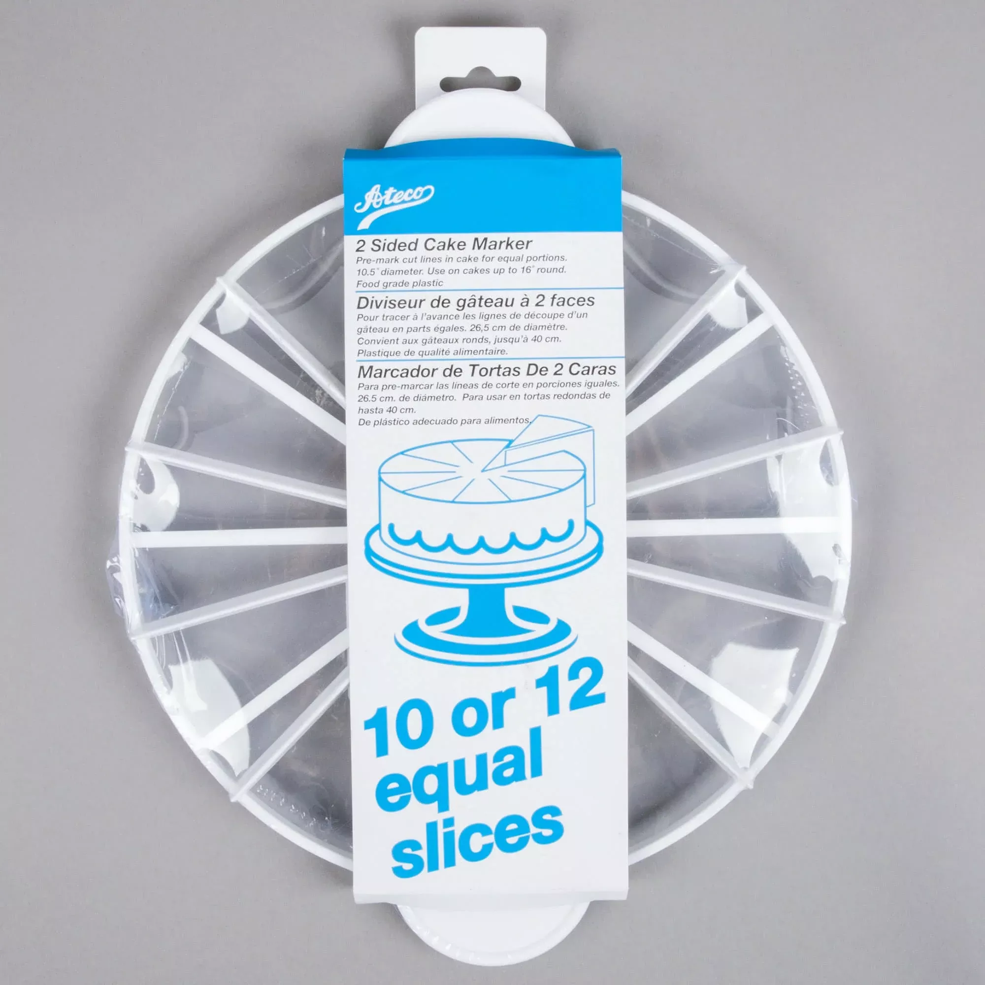 ateco-2-sided-cake-marker-10-12-portions Ateco 2 Sided Cake Marker - 10/12 Portions