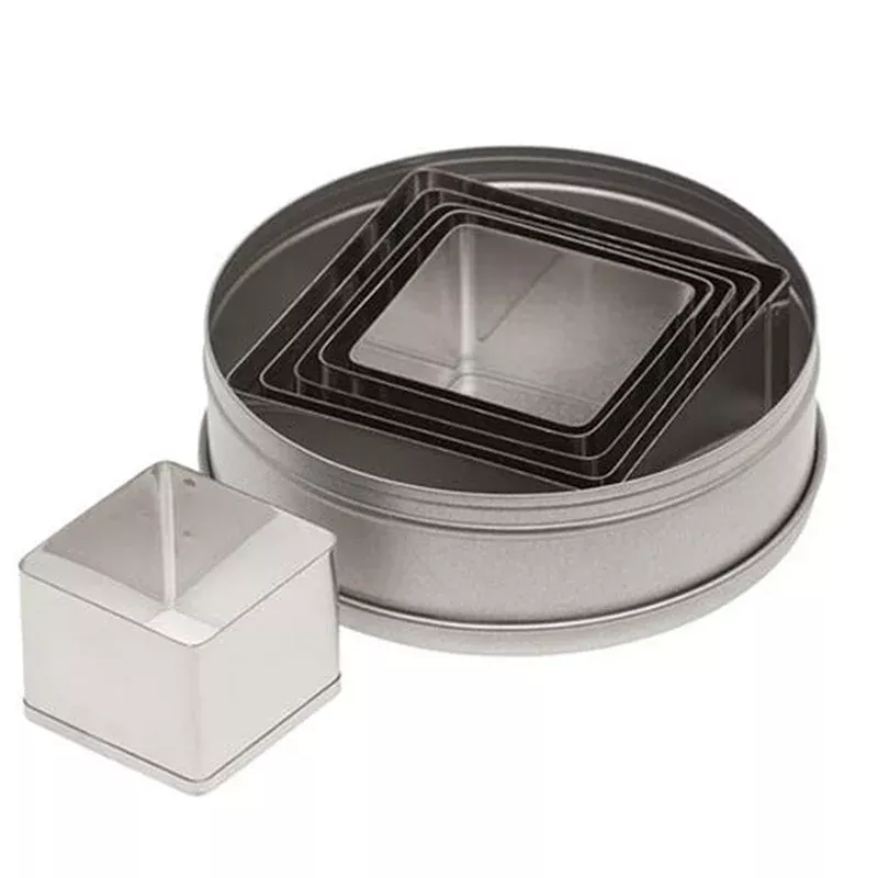 ateco-6-piece-plain-square-cutter-set-stainless-steel Ateco 6 Piece Plain Square Cutter Set Stainless Steel