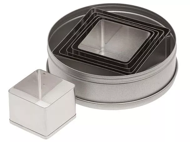 ateco-6-piece-square-cutter-set Ateco 6 Piece Square Cutter Set